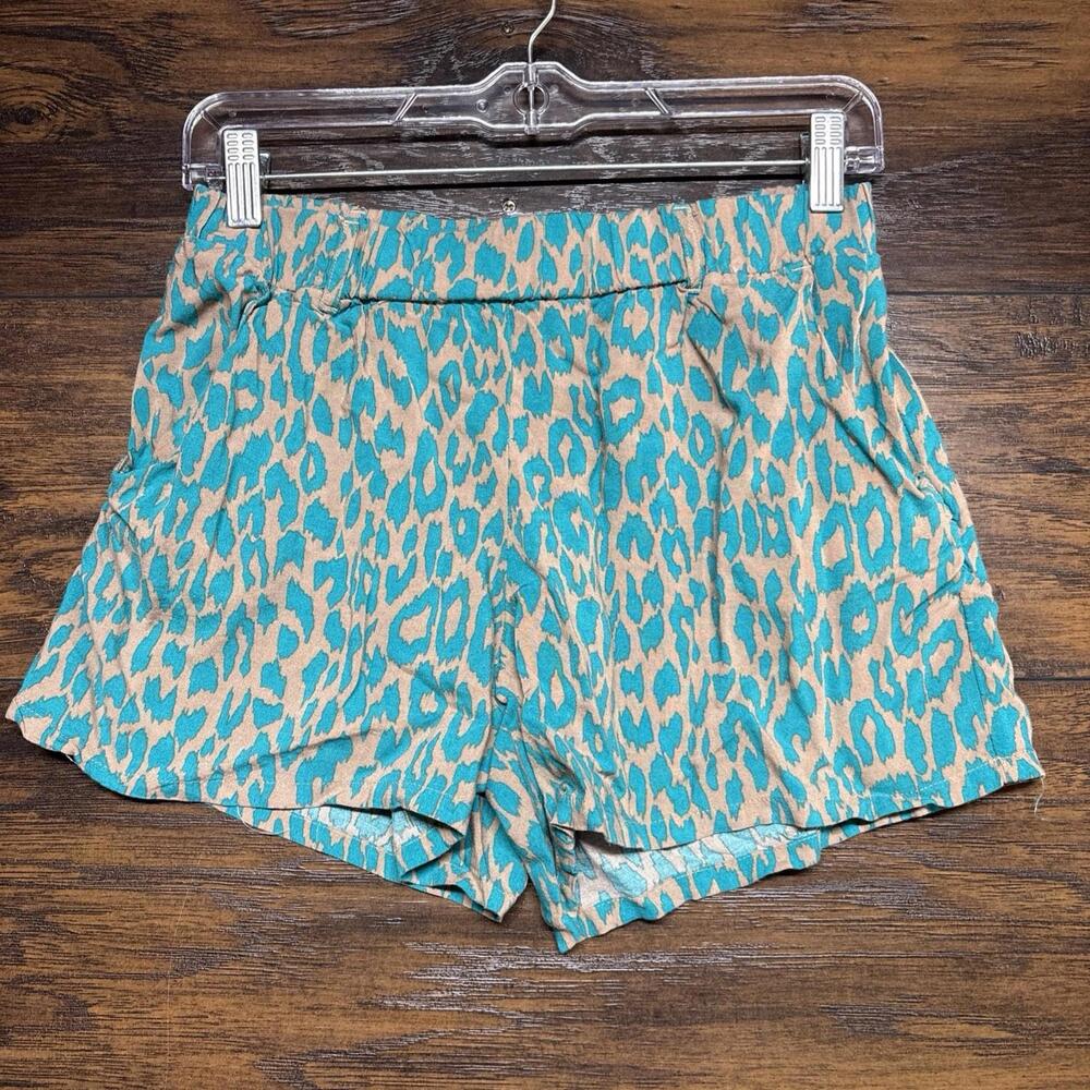 BeBop Women's Rayon Shorts - Colorful Animal Print- 4" Inseam Size Medium